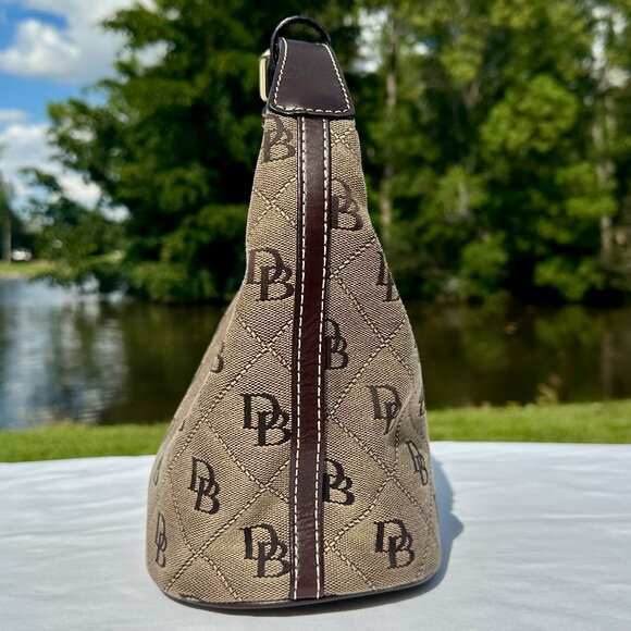 NEW D&B Dooney & Bourke Vintage Small Faux Quilted Signature Bucket Bag Charm - Picture 6 of 14